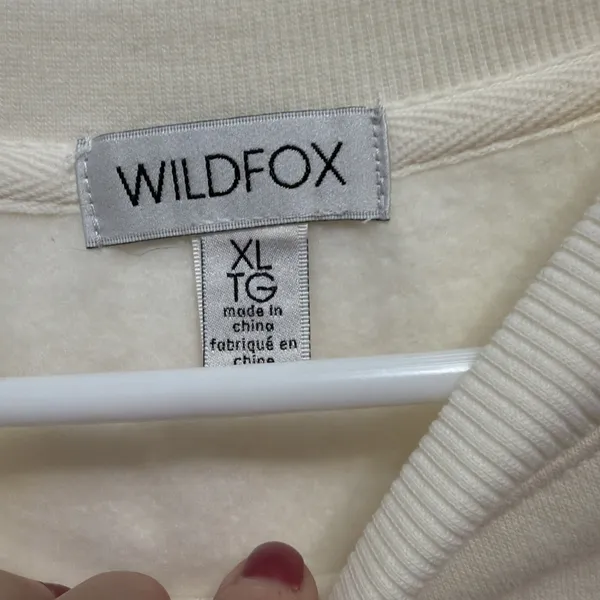 Wildfox Ski Bunny Cream Sweatshirt with Pink Accents - Image 3