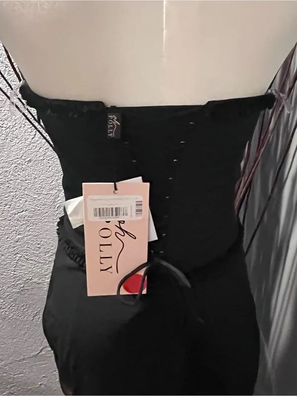 🌺Nwt Oh Polly Black Halter Corset Maxi Dress Size 2🌺 - Image 5