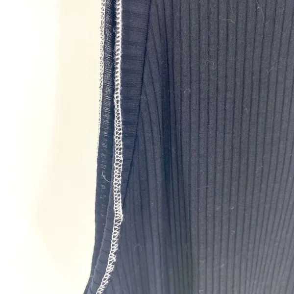 Tres Bien Ribbed Cropped Halter Tank Black‎ M - Image 7