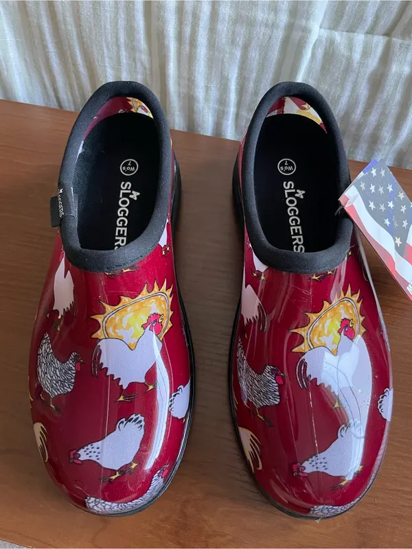 New Sloggers Original Garden Shoe Size 7 Chicken Barn Red Rain Backdoor Comfort - Image 6