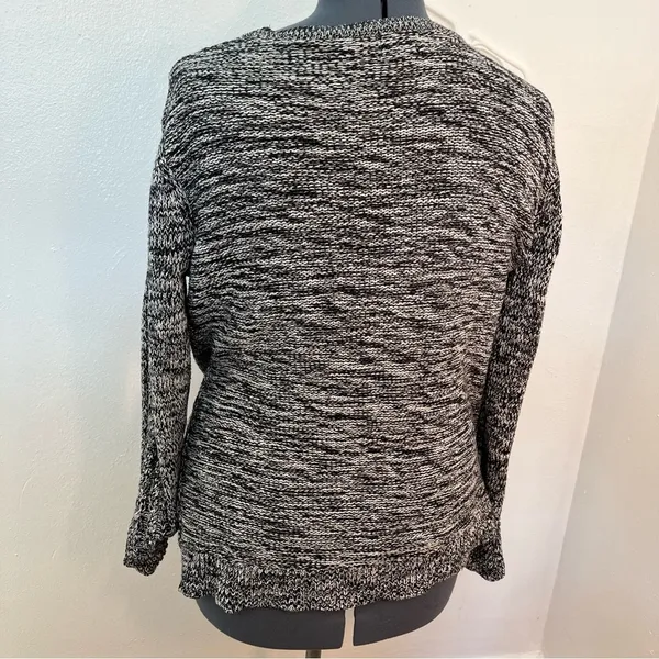 Old Navy‎ Women's Size XL Pullover Crewneck Sweater Cable Knit Black Marled - Image 9