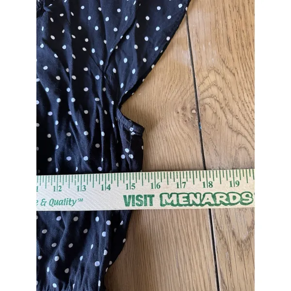 Old Navy Women Size Medium Tiered Ruffle Maxi Dress Polka Dots Rayon Flowing - Image 5