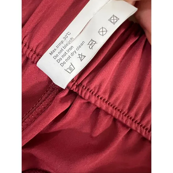 Willit Women's Red Burgundy Active Shorts Size L Pockets Elastic-Waist Sports - Image 12