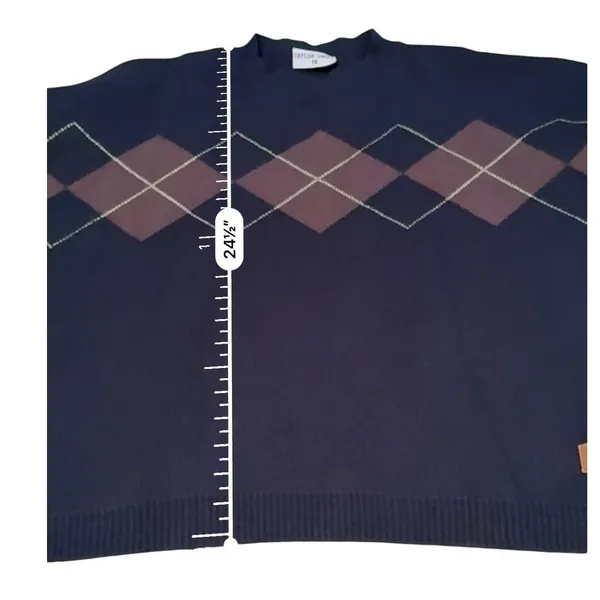 Taylor Swift Argyle Sweater 2X Navy Red Taylor's Version All Too Well Official - Image 9