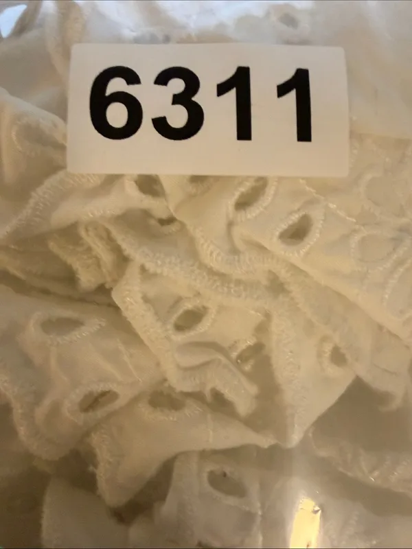 PAIGE‎ Pallas Eyelet Midi Dress White Cotton Sleeveless Size 8 - Image 11