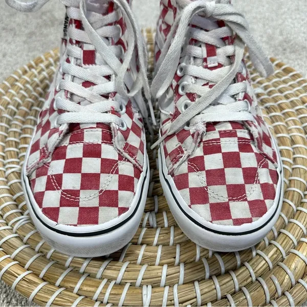 Vans Women’s Filmore High-Top Checkerboard Red Lace Up Sneakers Size 6 - Image 2