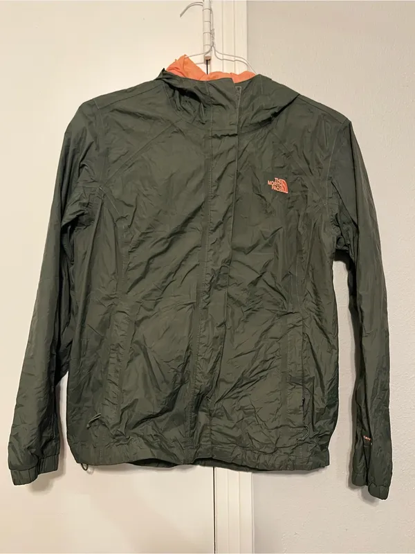 The North Face Women's Green Hooded Full Zip Waterproof Rain Jacket Size M - Image 2