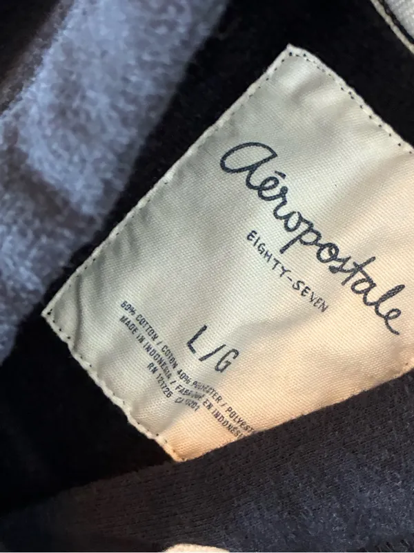 Women’s Aeropostale Black Hoodie with Pink NYC Logo Size Large - Image 2