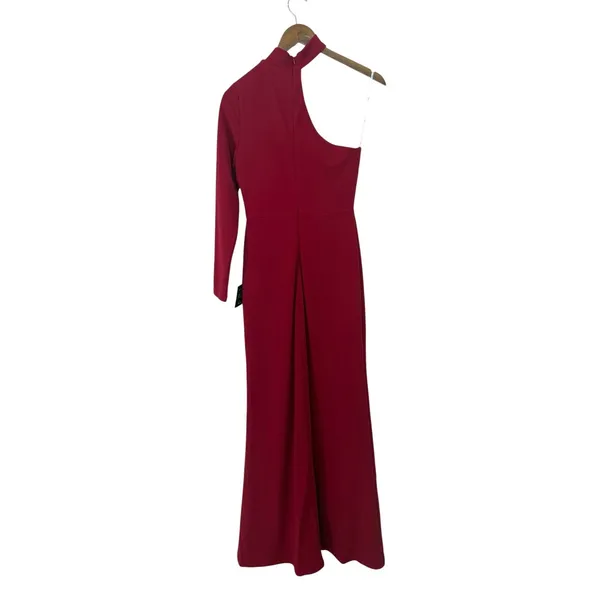 Lulus Keep It Interesting Red Cutout One-Shoulder Maxi Dress size Small NWT - Image 4