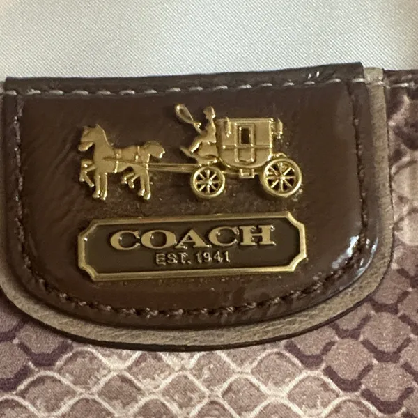 COACH Madison Python Print Shoulder Bag - Image 7