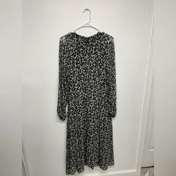 Tommy Hilfiger Women's Black Floral-Print A-Line Dress Size 14 - Image 10