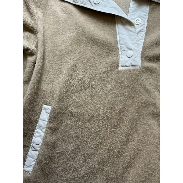 Columbia Womens Tan Cream Snap Fleece Pullover Sweater AL9102 Small - Image 6