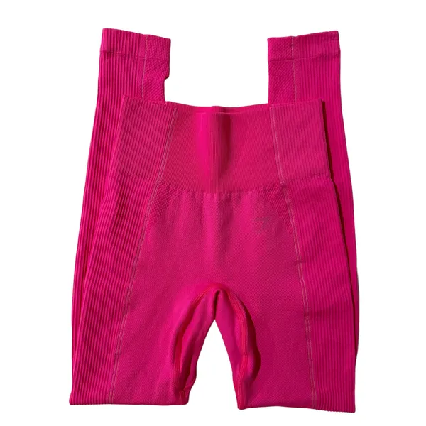 Pink Ultra Seamless Crop Top and Leggings Set - Image 5