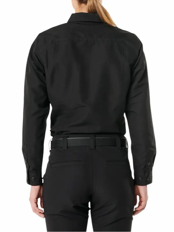 5.11 Tactical - Women’s Fast-Tac Long Sleeve Shirt Black Sz M - Image 2
