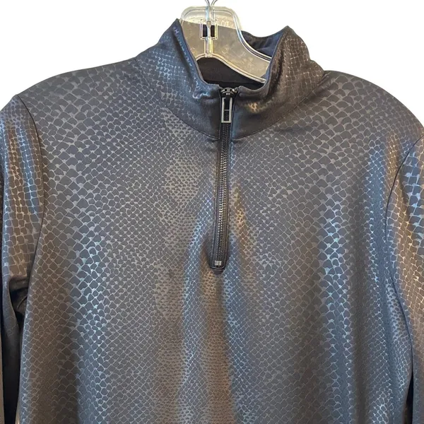 NFL Baltimore Ravens All Sport Couture Womens Black Snakeskin Quarter‎ Zip Large - Image 5