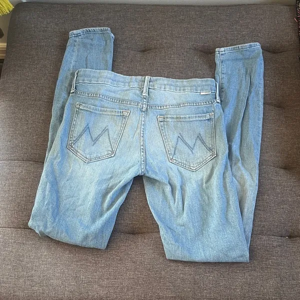 MOTHER Light Blue Straight Leg Jeans "The Looker" size 25 - Image 2