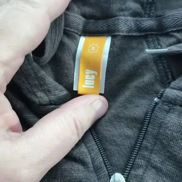 Lucy 1/2 Zip Gray Hoodie S - Image 2