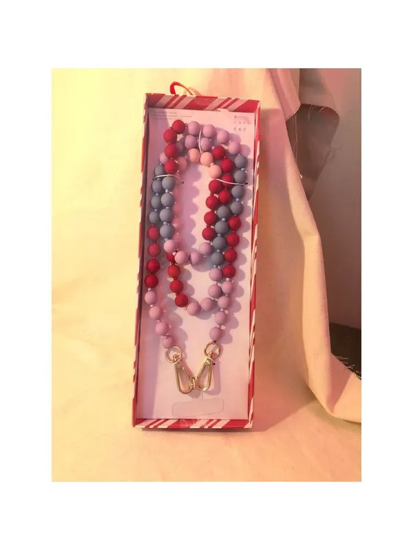A New Day NWT Beaded Crossbody Strap with Phone Attachment Multicolor - Image 2