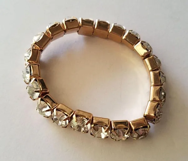 Geometric Crystal Stretch Bracelet / Rhinestones - Image 4