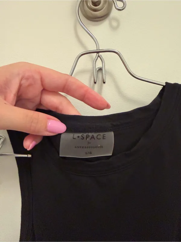L*Space x Anthropologie Sawyer Midi Dress in Black size Large (L) - Image 3