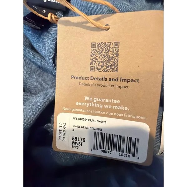 Patagonia Women's Garden Island Shorts Still Blue Size Small NWT ($59 Retail) - Image 6