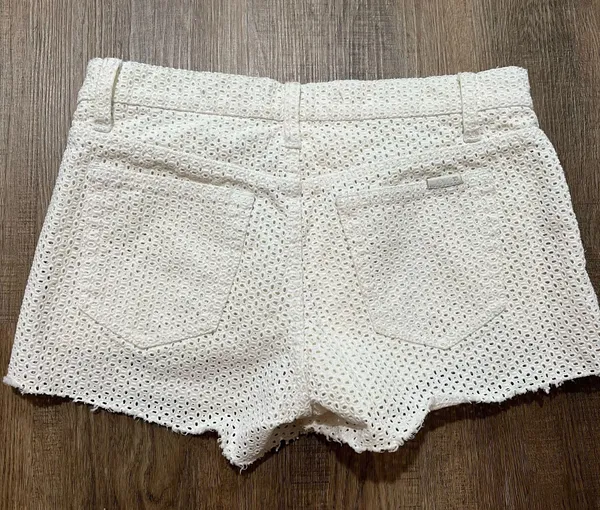 Joe’s Jeans White Eyelet Mini Shorts - Image 2