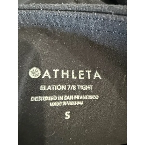 Athleta Elation 7/8 Tight Womens Small Black‎ Yoga Leggings High Rise RN 54023 - Image 5