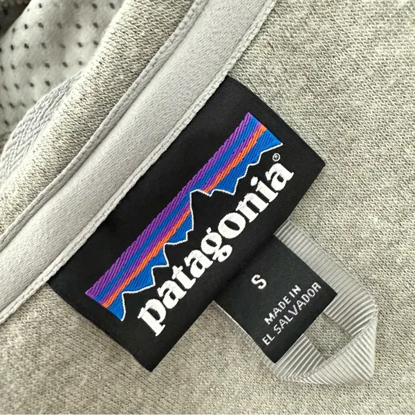 Patagonia Shearling Hoodie Full Zip Grey Sz S - Image 11