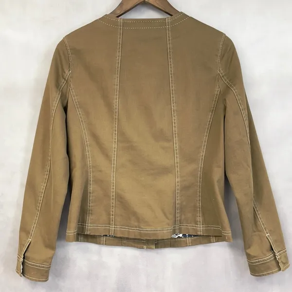 Boden Military Utility‎ Jacket Womens Size 6 Cotton Blend Indie Heritage Neutral - Image 2