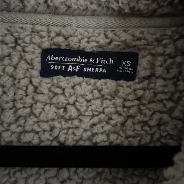 Abercrombie & Fitch Soft AF Sherpa Quarter Zip Faux Sherpa Fleece Jacket Size XS - Image 5