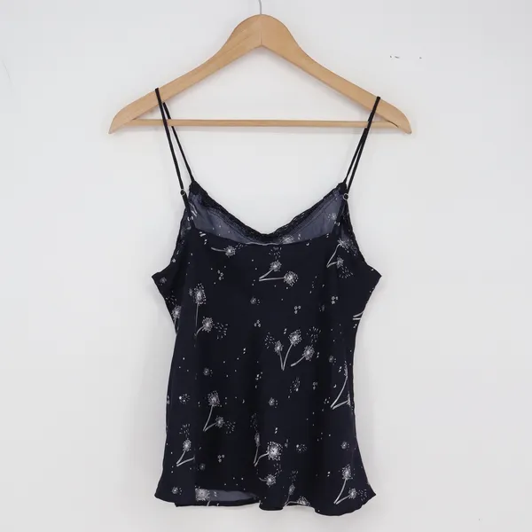 Gap Camisole Women M Love by Gap Navy Blue Dandelion Lace Trim Excellent - Image 4