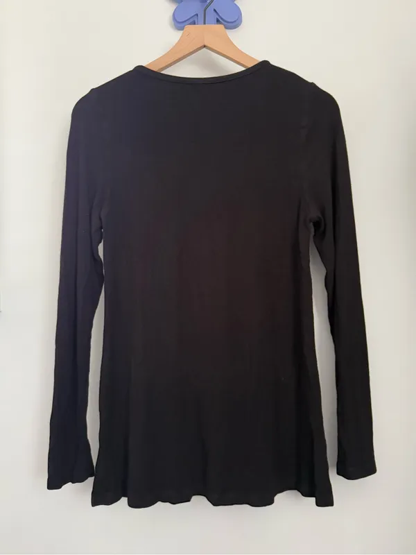 Hatch 1 Small Maternity The Softest Rib Nursing Henley black Lounge Comfy - Image 7