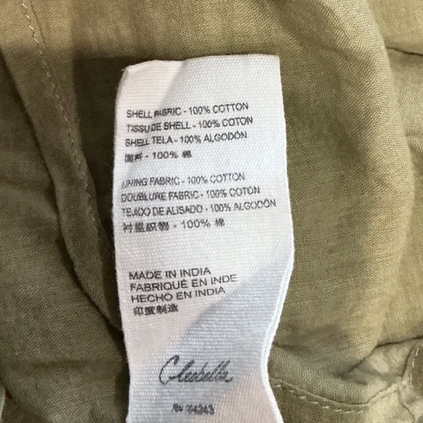 Cleobella‎ Lennox Ankle Dress Olive Green Smocked Cotton Maxi XS - Image 7