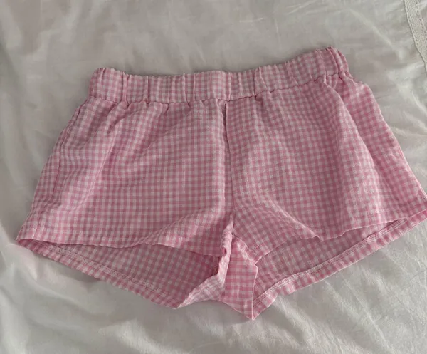 pink and white gingham short - Image 2