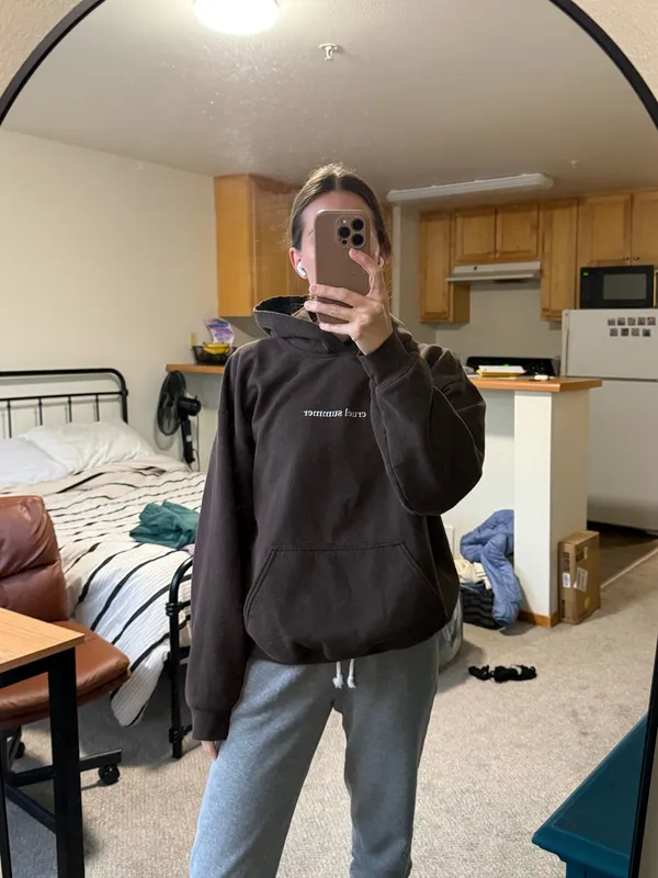 Cruel Summer Brown Hoodie - Image 2