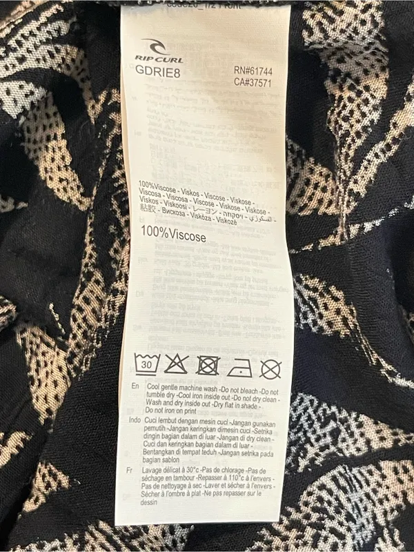 Rip Curl Black and whiteTropical Print Dress - Image 7