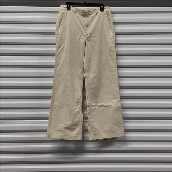 Lauren Ralph Lauren Women Pants Size 6 Beige Wide Leg Trouser Minimalist Coastal - Image 3