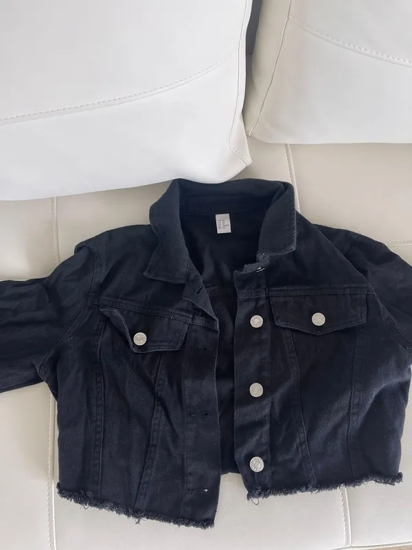 Black Jean Jacket Size XS - Image 5