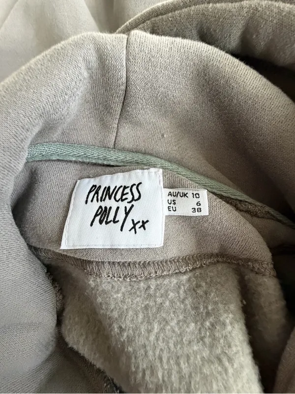 Princess Polly Light Gray Pullover Hoodie - Image 3