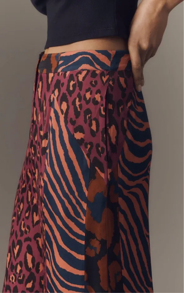 Lowry Farm Pants Farm Rio Mixed Print Wide-Leg Pants, Size S - Image 3