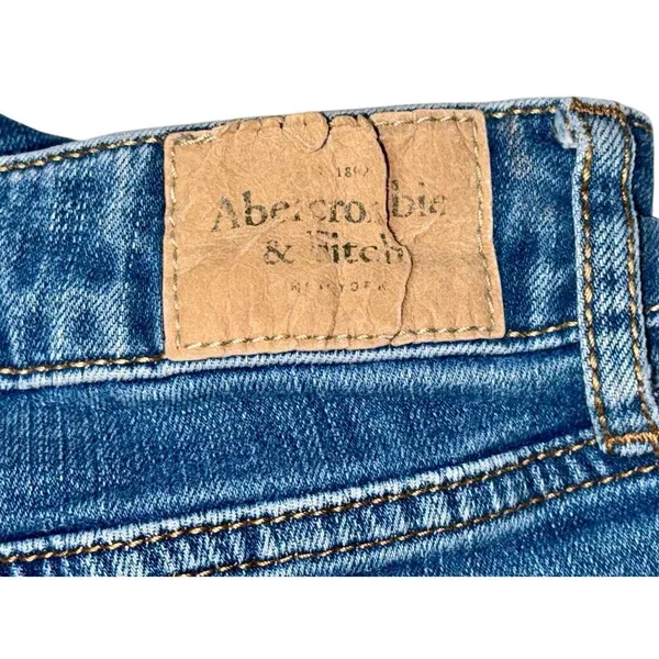 Abercrombie & Fitch The A&F Super Skinny Blue Denim Jeans Womens Size 8 Long 8L - Image 8