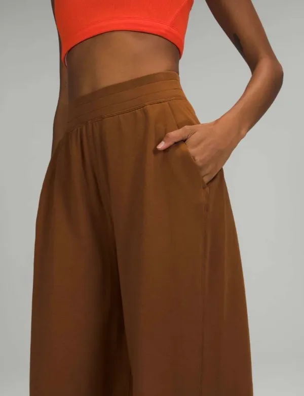 Lululemon LA Wide Leg Super-High- Rise Pant Copper Brown 8 - Image 10