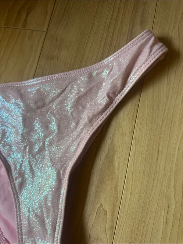 Frankie's Bikinis Pink Shimmer Bikini Bottoms - Image 2
