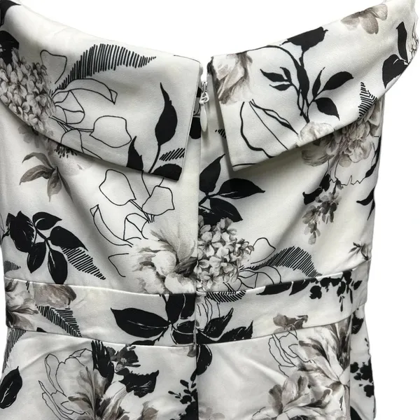 City Chic Flourish Off the Shoulder Dress Ivory Mod Floral Plus Size 14‎ - Image 8