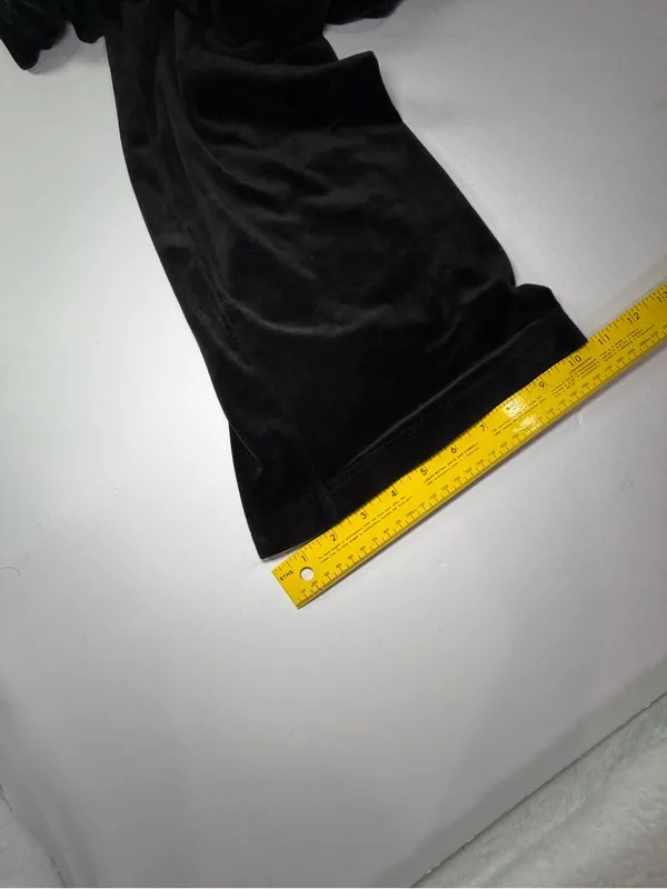 Y2K-inspired Juicy Couture Black Velour Pants • Size XL - Image 7