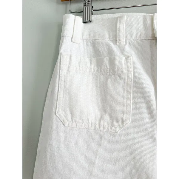 Madewell |‎ NWT Cleo Straight Jean Patch Pocket White Denim | Sz 26 - Image 5