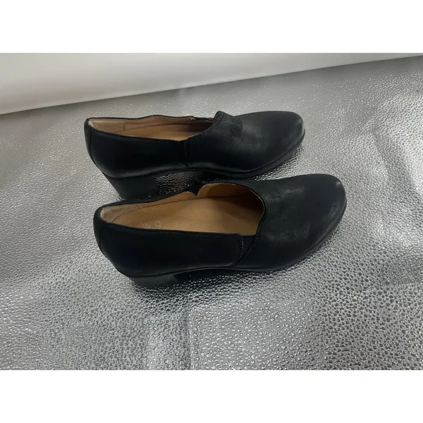 Dansko Camdyn Women's 36/ 5.5-6 Burnished Black Leather Slip On‎ Comfy Heels - Image 2
