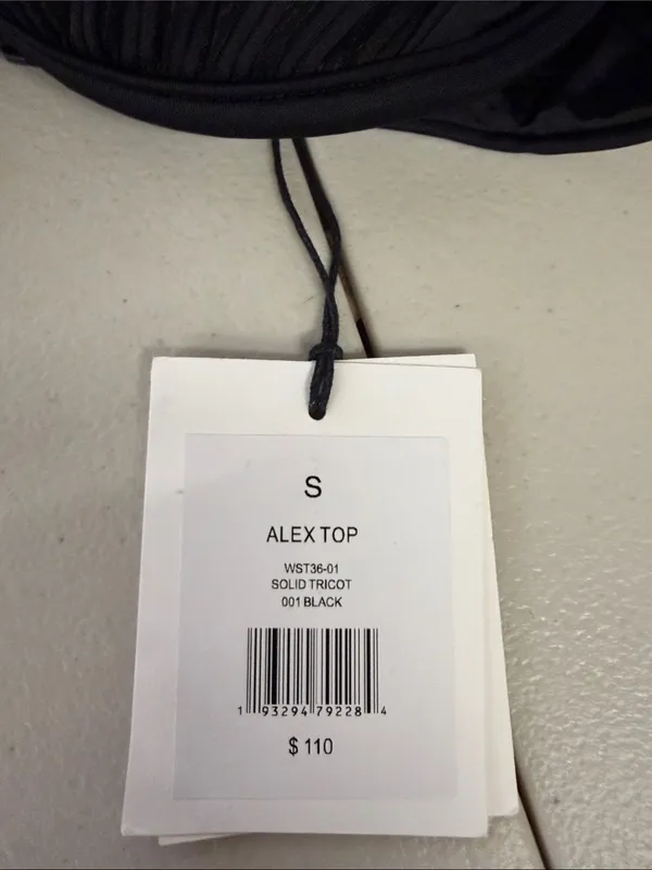 Onia new Sz small Sheer Striped High-Neck Underwire Bra in Black swim Alex Top - Image 2