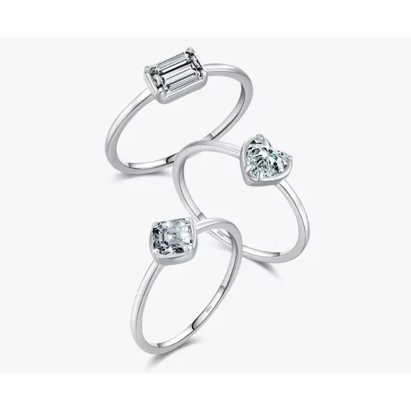 NEW Emerald‎ Cut 5A CZ Ring | Rhodium 925 Sterling Silver, 6 - Image 10