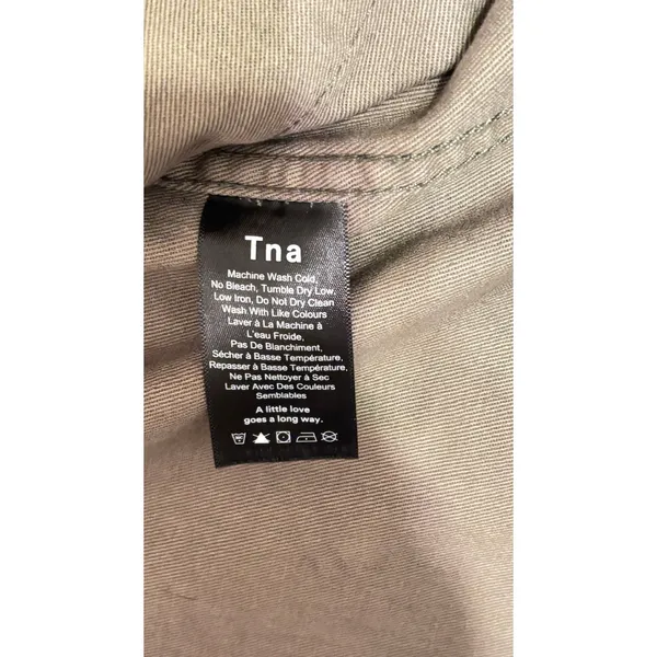 Aritzia TNA Minerva Army green Camo canvas utility jacket military fit coat XXS - Image 9